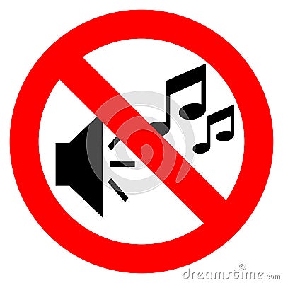 No music sign Vector Illustration