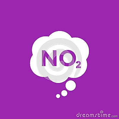 NO2, nitrogen dioxide icon Vector Illustration