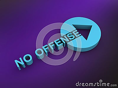 no offense on purple Stock Photo