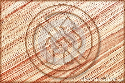 no overtaking sign on wooden board Stock Photo