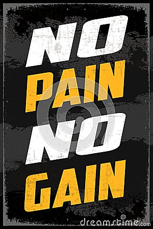 No Pain No Gain Stock Photo