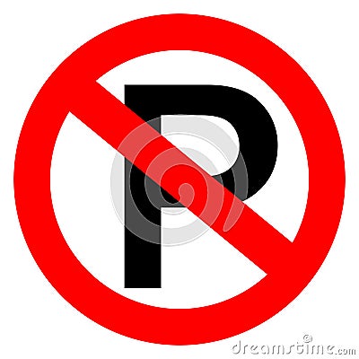 No parking sign Vector Illustration