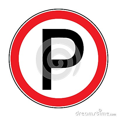 No parking sign Vector Illustration