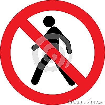 No pedestrian sign Stock Photo