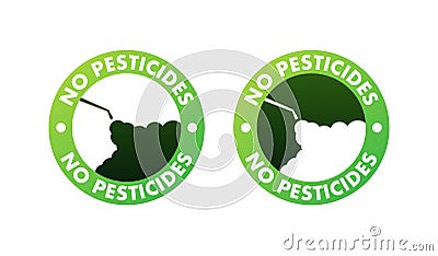 No pesticides, great design for any purposes. Design vector Vector Illustration