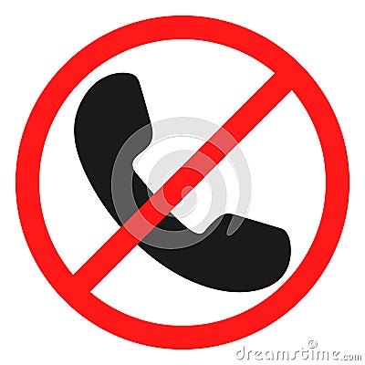 Cool no phone handset icon Vector Illustration