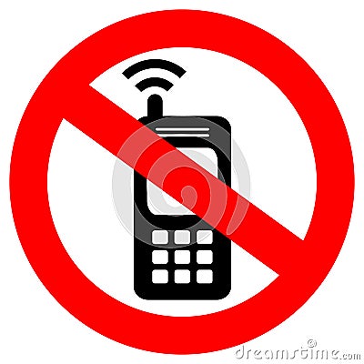 No phone sign Vector Illustration