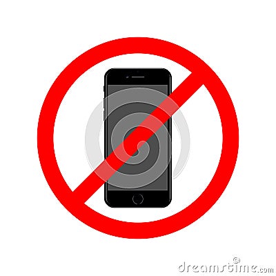 No phone allowed sign Vector Illustration