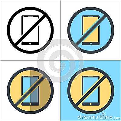 No Phone vector design illustration Vector Illustration