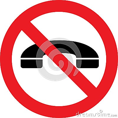 No phones sign Stock Photo