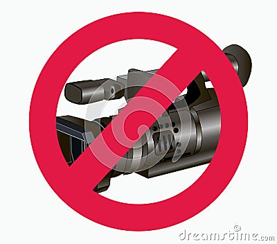 No photo video Vector Illustration