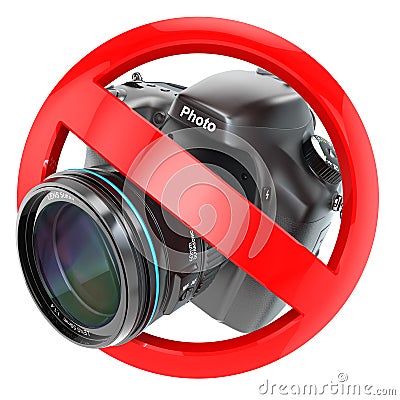 No photography sign. Photo camera prohibition Stock Photo