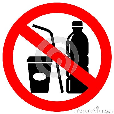 No plastic vector sign Vector Illustration