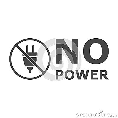 No Power icon Stock Photo