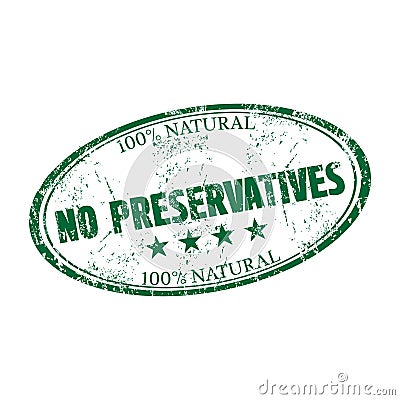 No preservatives rubber stamp Vector Illustration