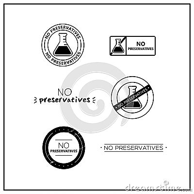 No preservatives sign Vector Illustration