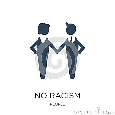 no racism icon in trendy design style. no racism icon isolated on white background. no racism vector icon simple and modern flat Vector Illustration