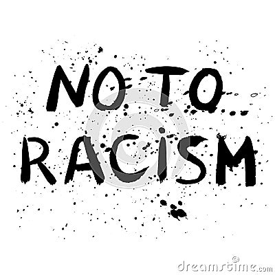 Stop racism vector poster Vector Illustration