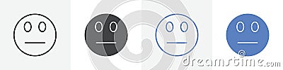 no reaction emoji vector set use for web ui or app Vector Illustration
