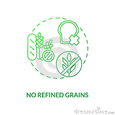 No refined grains concept icon Vector Illustration