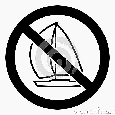 No sailboat Vector Illustration