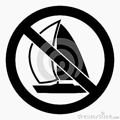 No sailboat Vector Illustration