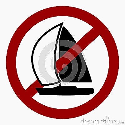 No sailboat Vector Illustration