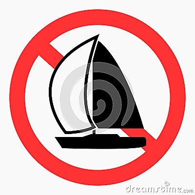 No sailboat Vector Illustration