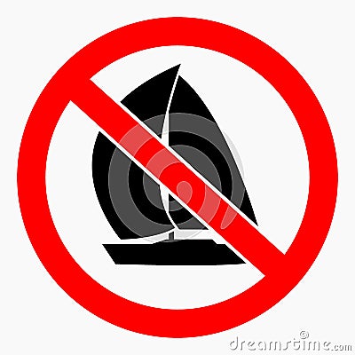 No sailboat Vector Illustration