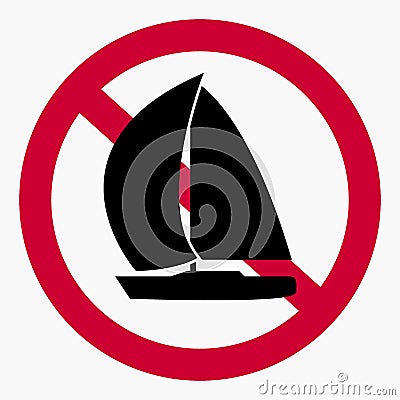 No sailboat Vector Illustration