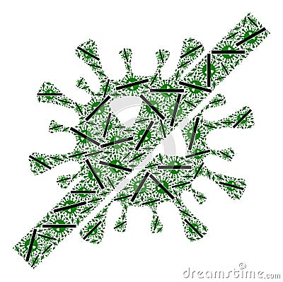 No SARS Virus Recursive Mosaic of No SARS Virus Items Stock Photo