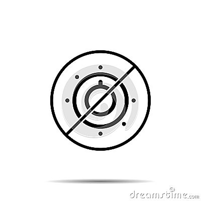 No selector icon. Simple thin line, outline vector of laundry ban, prohibition, forbiddance icons for ui and ux, website or mobile Stock Photo