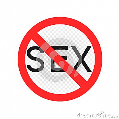 No sex sign symbol icon Vector Illustration