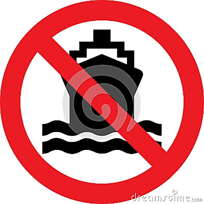 No ships sign Stock Photo