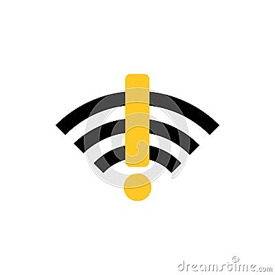 No signal internet. No Wifi sign. No connection. No network. Paid internet. Bad antenna. Vector EPS 10. Isolated on white Vector Illustration