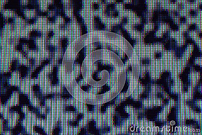 No signal on television monitor, noise bad tv black and white. Macro shot tv Screen. Blurred Photography LED IPS panel pixels. Stock Photo