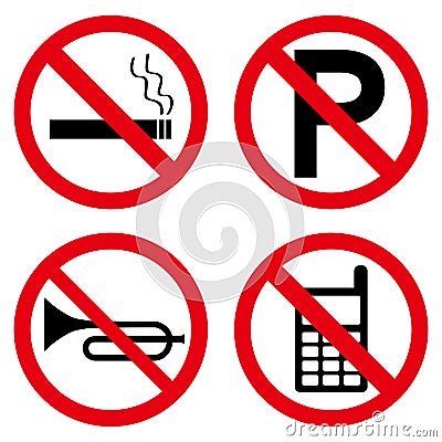 No Signs Vector Illustration