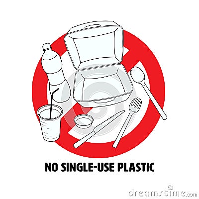 No Single Use 2 Vector Illustration