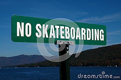 No Skateboarding Stock Photo