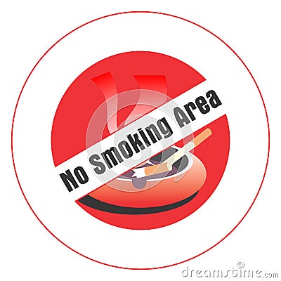 No Smoking area. Vector Illustration