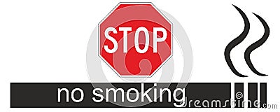No Smoking area sign Stock Photo