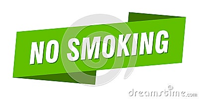 no smoking banner template. no smoking ribbon label. Vector Illustration