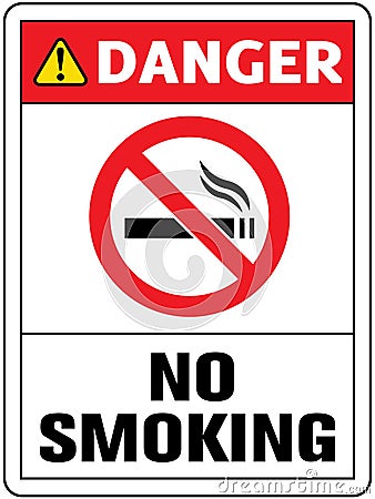 No smoking cigarette sign. Vector Illustration