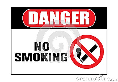 No smoking cigarette sign. Vector Illustration