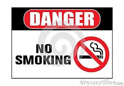 No smoking cigarette sign. Vector Illustration