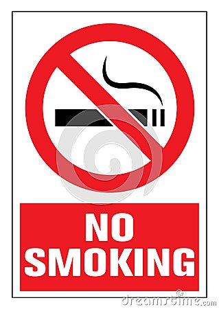 No smoking cigarette sign. Vector Illustration