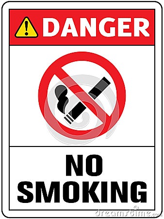 No smoking cigarette sign. Vector Illustration