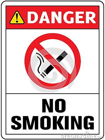 No smoking cigarette sign. Vector Illustration