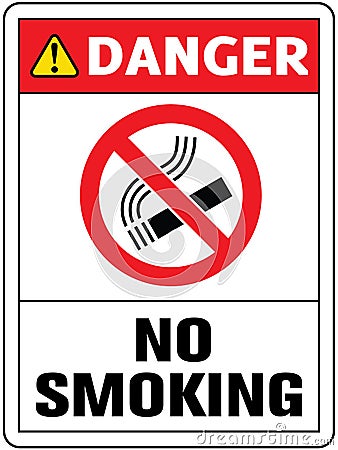 No smoking cigarette sign. Vector Illustration