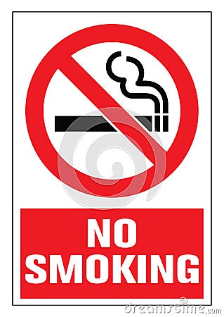 No smoking cigarette sign. Vector Illustration